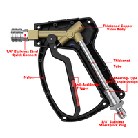 Pistolet de lavage de voiture électrique professionnel haute pression 4060 psi, pulvérisateur manuel en plastique durable E-wash GM070-RS
