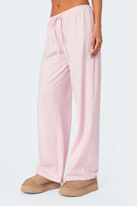 Factory Custom Women's Striped Thermal Autumn <strong>Cozy</strong> Cotton <strong>Sleep</strong> Pants - Product Image 3