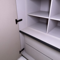 Armoire ouverte, meuble de chambre à coucher, système de rangement en bois, armoire modulaire ouverte à 2 ou 6 portes, armoire en bois de luxe