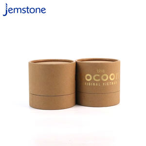 Tube d'emballage en papier kraft avec couvercle avec logo imprimé personnalisé Chine gros - Product Image 5