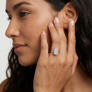 Anillo de compromiso de diamante cultivado en laboratorio de 2 quilates con corte en pera, oro macizo, certificado IGI, claridad VS1, anillo solitario para mujer. - Product Image 2