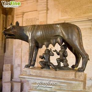 Mythologie romaine Lupa Sculpture Bronze Statue de <span class=keywords><strong>loup</strong></span> capitoline à vendre - Product Image 4