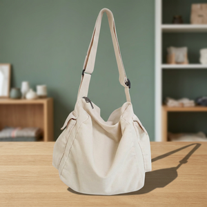 High Quality Custom Geometric Bohemian Style Women's Cotton Messenger Tote <b>Bag</b> with Zipper Closure <b>Medium</b> <b>Size</b> for Daily Travel - Product Image 3
