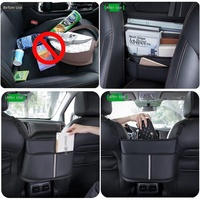 Organisateur de siège de voiture, boîte de rangement pour l'espace entre les sièges, sac de rangement multi-poches pour accoudoir de voiture avec porte-gobelet, pochette à mouchoirs, accessoires intérieurs de voiture