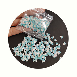 โรยดินน้ำมันโพลิเมอร์รูปหัวใจสีฟ้าและสีขาว DIY สไลม์ของตกแต่งวันวาเลนไทน์ - Product Image 6