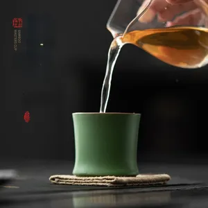 Porcelaine Bambou <span class=keywords><strong>Kungfu</strong></span> Tasses À Thé En Céramique Maître Bol À Thé Creative Bambou Forme Tasse Cuisine Teaware - Product Image 3