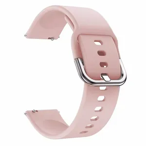 Hoge Kwaliteit Comfortabele Zachte Polsband 18-22Mm Rubberen Armband Horlogeband Siliconen Horlogeband Voor Smart Watch