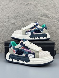 Zapatillas de hombre con cordones 2026, nuevas, de verano, transpirables, de malla, con puntera de diseño, gruesas, que aumentan la altura, informales y a la moda. - Product Image 1
