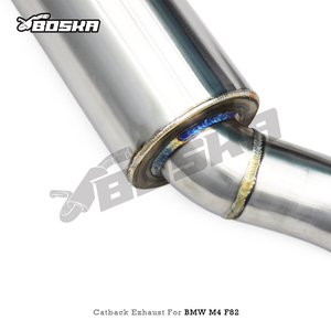 ท่อไอเสียกลางแบบกำหนดความยาวได้เองสำหรับ BMW M3/M4 F80/F82/F83 3.0T ปี 2015-2017 ยี่ห้อ Boska ผลิตจากสแตนเลส พร้อมท่อ Z ขนาด 63 มม./70 มม. - Product Image 4