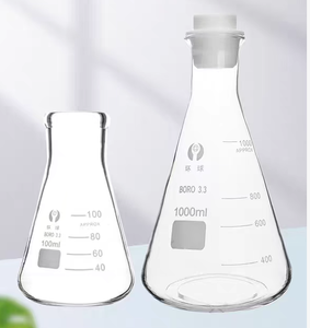 ขวดกรวยปากกว้างมีขีดบอกปริมาตร ทำจากแก้วบอโรซิลิเกต ขนาด 100 มล. สำหรับใช้ในห้องปฏิบัติการ - Product Image 2