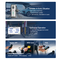 EONDRIVE Chargeur DC pour véhicules électriques 120 kW, Nouveau, Trois pistolets, Multi-protocoles CCS GBT OCPP 1.6, Écran LCD 7 pouces, IP54, Stations de recharge au sol