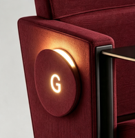 Lumière LED personnalisée pour extrémité de rangée de siège de cinéma, signalisation de couloir avec lettres et numéros personnalisés pour chaises de théâtre, conception et fabrication OEM