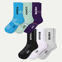 Chaussettes de sport pour hommes, logo personnalisé, classiques, en coton, respirantes, durables, pour l'entraînement des joueurs