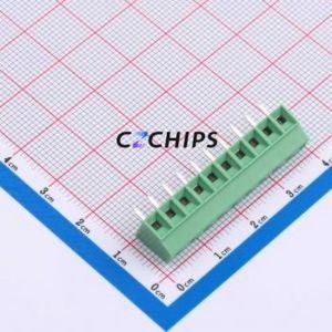 1727094 <b>Screw</b> Terminal <b>Block</b> Through hole Component (THT),P=3.81mm Connector 3.81mm Green Through Hole 10P - Product Image 1
