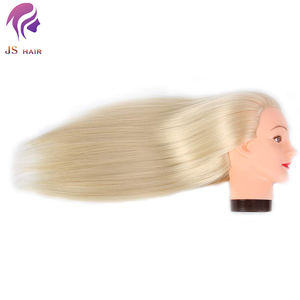 Têtes de mannequin de barbier avec <span class=keywords><strong>cheveux</strong></span> pour le tressage, poupée mannequin à <span class=keywords><strong>cheveux</strong></span> longs, tête d'entraînement pour la cosmétologie, tête d'entraînement pour la pratique - Product Image 3