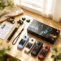 Caméra sport panoramique X5 PRO avec caméra avant et arrière interchangeable, batterie 1500 mAh, enregistrement audio stéréo pour les voyages et les prises de vue en extérieur