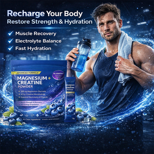 <span class=keywords><strong>Magnesio</strong></span> + Creatina en Polvo, Fórmula Avanzada, Sabor Arándano, Recuperación Muscular, Relajación, Apoyo al Sueño, Suplemento de Electrolitos - Product Image 4