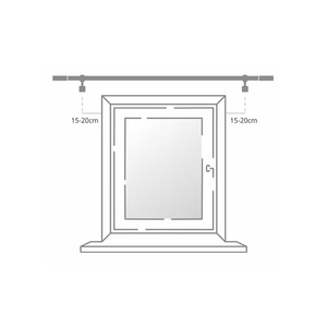 Juego Completo de Riel de Techo Deslizante de PVC Doble Bojanek para Cortinas del Hogar, Riel Duradero, Rodillos Suaves, Accesorios de Fijación Completos - Product Image 5