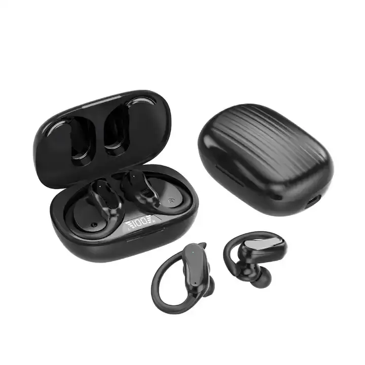 Pabrik tahan air IPX7 TWS Biru gigi earphone Over-ear cerdas kebisingan membatalkan tahan air tahan lama olahraga headphone