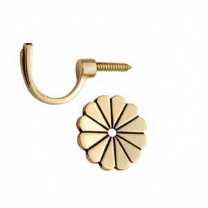 ตะขอแขวนผนังรูปสี่เหลี่ยมผืนผ้าทองเหลืองแบบหนาสำหรับงานหนัก ผลิตในจีน ใช้แขวนเสื้อผ้า ผ้าขนหนู สำหรับห้องครัว ห้องน้ำ ห้องนั่งเล่น - Product Image 1