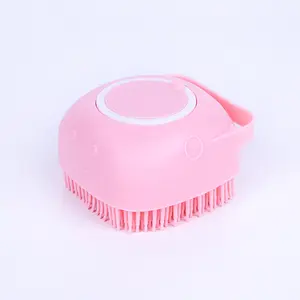 Wholesale Custom Pets Bathing Products Pet Brushes Bath Massage Brush Shampoo Dispenser Dog Grooming Tool Pet Cat Dog Bath