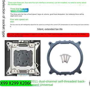 2011 Silent X99 12cm Desktop CPU Cooling <b>Fan</b> Luminous Temperature Control Heat Pipe Heatsink Radiator for <b>Computer</b> - Product Image 5
