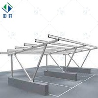 Système de montage de carport solaire de type W personnalisé, structure de stationnement photovoltaïque moderne en aluminium pour toits commerciaux et parkings au sol
