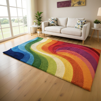 Innenbereich-Teppich Großhandel Große Teppiche für Wohnzimmer Hotel-Teppich Waschbarer Plüsch-Polyester-Teppich Individuelles Design