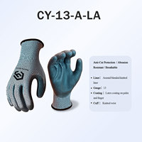 Gants de travail en latex CHUANGYING, surface gaufrée, couleur personnalisable, niveau de protection contre les coupures EN388/ANSI 4, anti-perforation/anti-abrasion