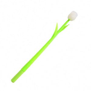 Stylo gel en caoutchouc bleu personnalisé de 0,5 mm, design floral, pour la promotion et l'usage au bureau - Product Image 1