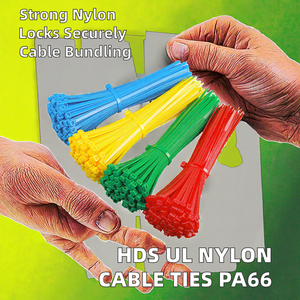Attaches de câble autobloquantes en nylon PA66, 200 mm, multifonctionnelles, colorées, pour regroupement électrique - Product Image 2