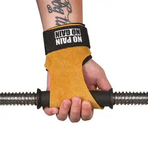 Nuovi guanti da palestra in pelle Pull-up sollevamento ginnastica Crossfit cintura antiscivolo avvolge supporto cuscinetti di protezione del palmo accessori per il Fitness