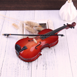Vente en gros mini instrument de <span class=keywords><strong>violon</strong></span> en bois modèle ornement bibelots ornements de noël en bois articles de décoration maison pour cadeau - Product Image 5
