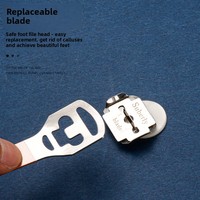 Longhui Fabricant - Vente en gros Râpe à pieds carrée simple en acier inoxydable, éliminateur de callosités et grattoir pour peaux mortes, outil de manucure