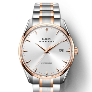 Orologio Automatico da Uomo di Lusso Modello 2025 con Quadrante a Lancette, in Acciaio Inossidabile, Vetro Zaffiro, Resistente all'Acqua 5 BAR, Cinturino in Pelle - Product Image 6