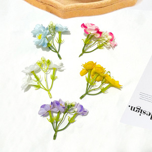 Ramo de Flores Artificiales de Jazmín de 8 cm, Blanco, Azul, Amarillo, Rosa, Morado, Rojo, Decoración para Bodas, Decoración del Hogar - Product Image 2