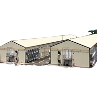 Estructura de Acero Galvanizado Prefabricada para Gallinero, Moderna Carcasa Metálica para Aves de Corral, Construcción de Naves Avícolas de Larga Duración
