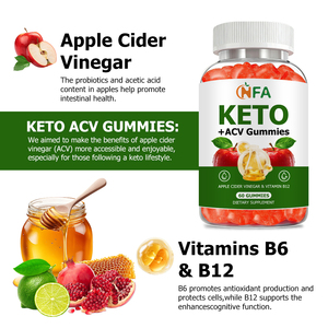 Gomitas Keto ACV Personalizadas del Proveedor, Gomitas de Vinagre de Sidra de Manzana, Promueven la Salud Intestinal, Apoyan la Digestión, Suplemento de Vitaminas B6 y B12 - Product Image 5