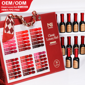 ZRKGEL 15ml 36 Colores, Esmalte de <span class=keywords><strong>Uñas</strong></span> en Gel de Lujo Color Rojo Vino, Alta Pigmentación, Libre de HEMA y TPO, Marca Privada, Venta al Por Mayor para Salones de Belleza - Product Image 3