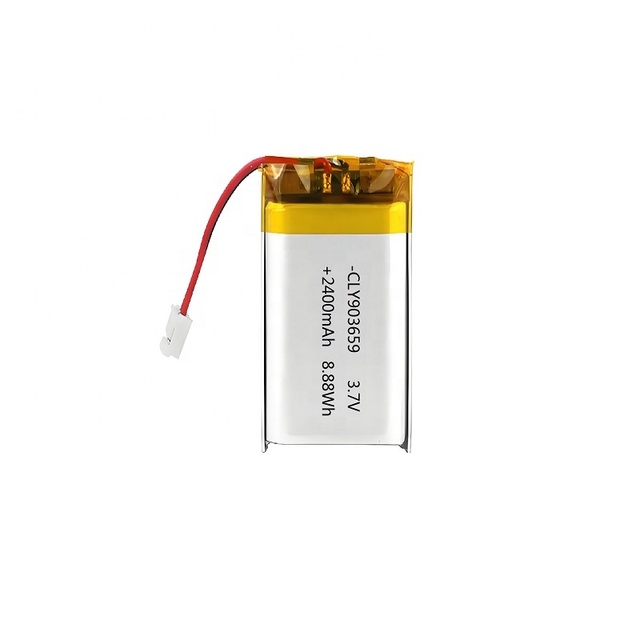 OEM 3.7V 903659 2400mAh Soft-pack Lithium-ion Battery with Cable Connector for Boats  Mobile Devices Consumer Electronics