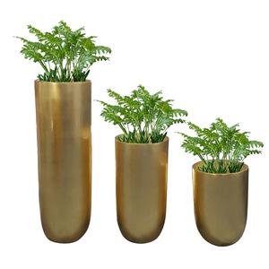 Jardinières rectangulaires élégantes en fibre de verre FRP pour intérieur/extérieur avec fleurs artificielles en fibre de verre - Product Image 4
