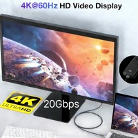 Cable USB-C 3.2 Macho-Hembra de 1.5m, Carga Rápida de 240W, 90 Grados, Transferencia de Datos 4K a 20Gbps, Trenzado de Nailon para Cámara, Computadora y Automóvil