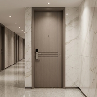 Portes battantes d'entrée pré-montées en bois massif peint style ferme - Ouverture latérale pour hôtels, hôpitaux, maisons, bars, sous-sols, villas, halls