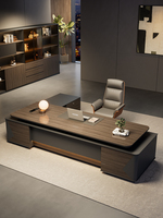 Bureau de direction en matériau de luxe léger, simple et moderne, mobilier de bureau pour dirigeant, grand bureau de direction