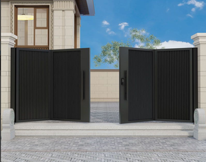 Puerta de garaje eléctrica de cuatro pliegues, material de aleación de aluminio para garaje y patio, hermosa y de alta gama. - Product Image 5