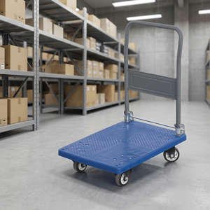 Chariot à plateforme et chariot à main FERVI en PVC, capacité 300 kg, plateforme 900x600 mm - Product Image 2