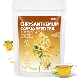 Tisane aux chrysanthèmes et graines de cassia OEM, mélange de 6 herbes, écorce d'orange, réglisse, naturelle, végétalienne, sans OGM, 20 sachets - Product Image 2