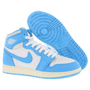 Zapatillas Nike Air Jordan 1 Retro High de cuero original para niño, color azul oscuro - Product Image 4