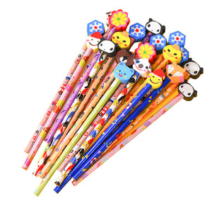 Nouvelle arrivée Kawaii ensemble de crayons en bois avec mignon dessin animé Animal gomme crayons de fantaisie pour les enfants - Product Image 2