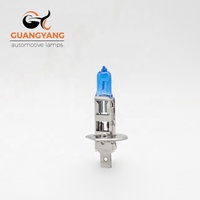 Fabricant h1 12v 100w bleu voiture lampe phare auto halogène ampoule usine super blanc verre de quartz